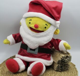 De foto van het product Kerstman outfit voor handpop Puk